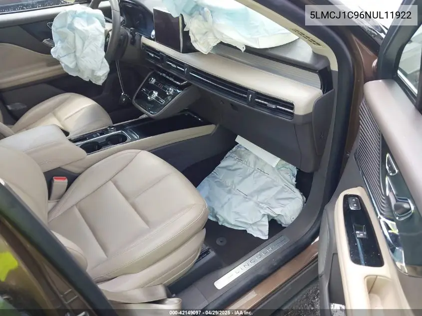 2022 Lincoln Corsair Standard VIN: 5LMCJ1C96NUL11922 Lot: 42149097