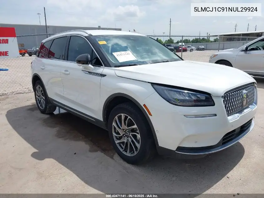2022 Lincoln Corsair Standard VIN: 5LMCJ1C91NUL29924 Lot: 42471141