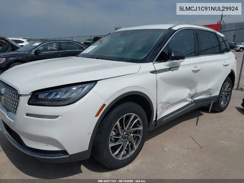 2022 Lincoln Corsair Standard VIN: 5LMCJ1C91NUL29924 Lot: 42471141