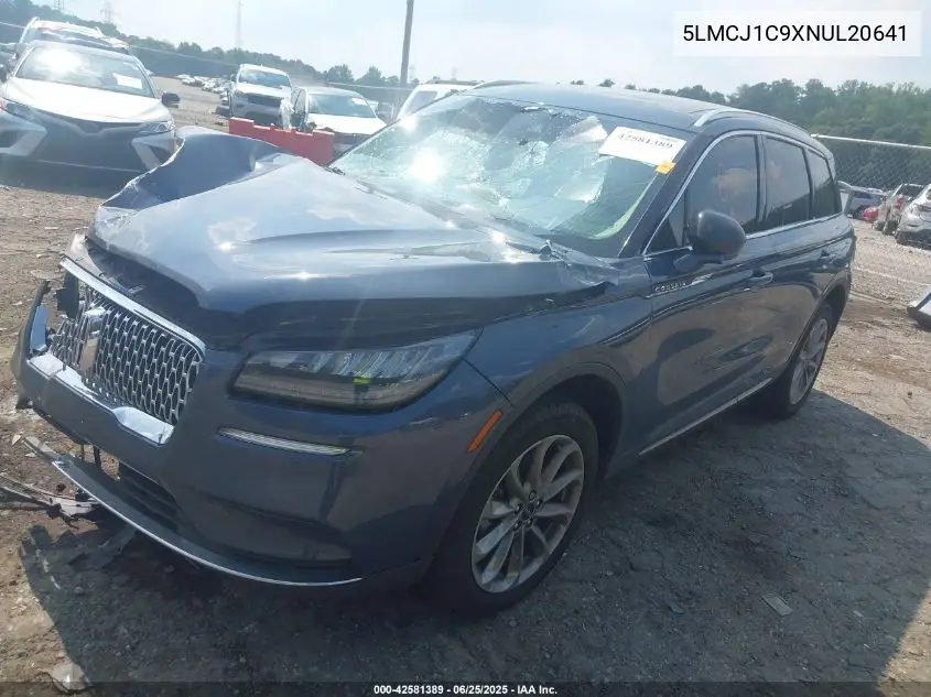 2022 Lincoln Corsair Standard VIN: 5LMCJ1C9XNUL20641 Lot: 42581389