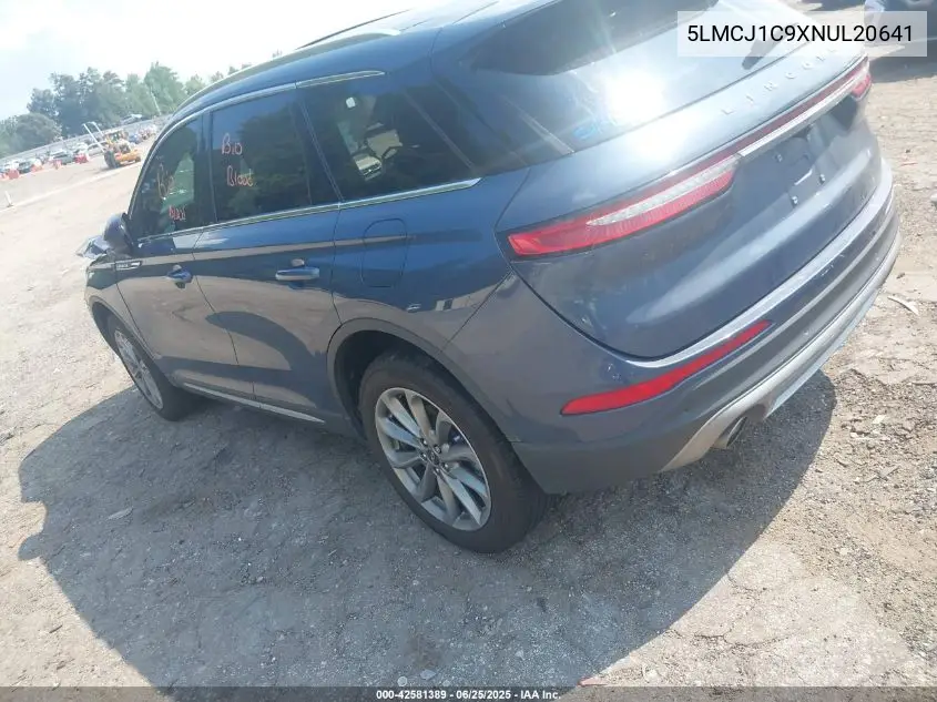 2022 Lincoln Corsair Standard VIN: 5LMCJ1C9XNUL20641 Lot: 42581389