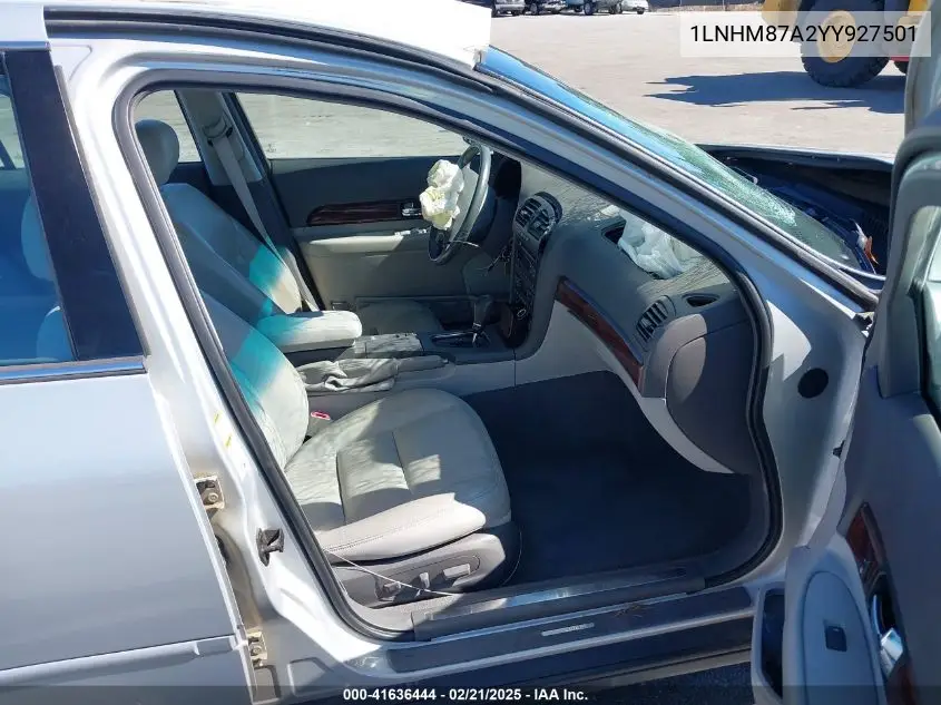 2000 Lincoln Ls V8 Auto VIN: 1LNHM87A2YY927501 Lot: 41636444