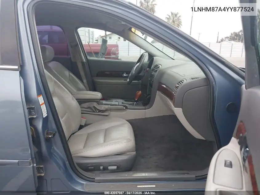 2000 Lincoln Ls V8 Auto VIN: 1LNHM87A4YY877524 Lot: 42057087