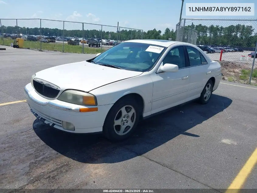 2000 Lincoln Ls V8 Auto VIN: 1LNHM87A8YY897162 Lot: 42494430