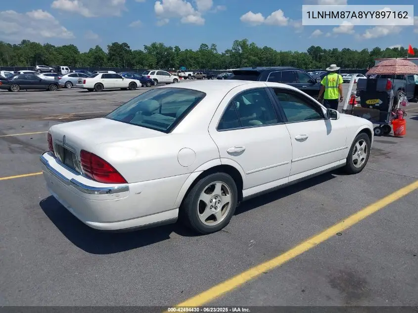 2000 Lincoln Ls V8 Auto VIN: 1LNHM87A8YY897162 Lot: 42494430
