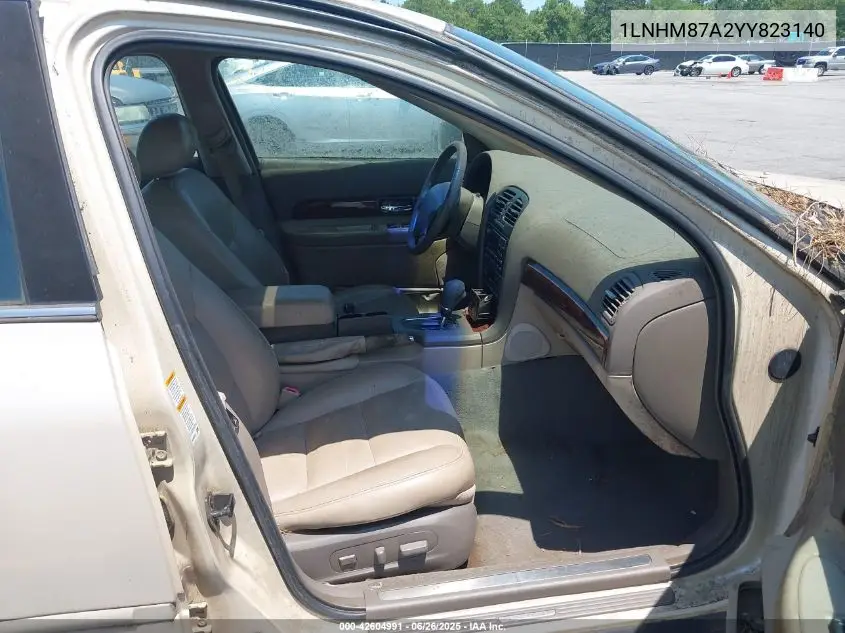 2000 Lincoln Ls VIN: 1LNHM87A2YY823140 Lot: 42604991