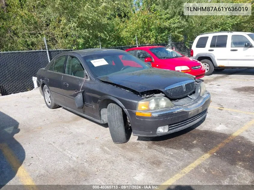 2001 Lincoln Ls V8 Auto VIN: 1LNHM87A61Y636019 Lot: 40365713