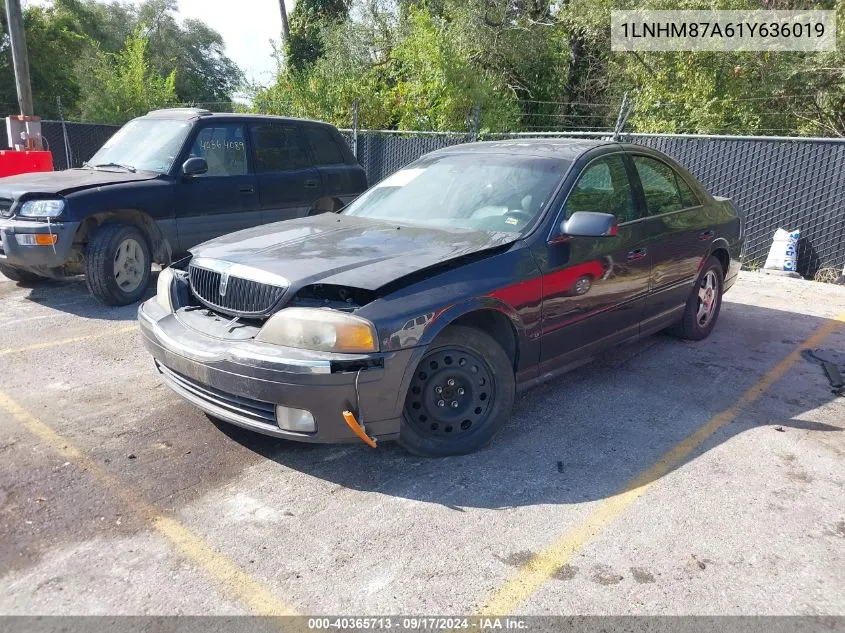 2001 Lincoln Ls V8 Auto VIN: 1LNHM87A61Y636019 Lot: 40365713