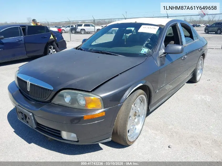 2001 Lincoln Ls V8 Auto VIN: 1LNHM87A61Y649658 Lot: 41743236