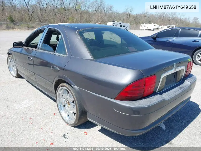2001 Lincoln Ls V8 Auto VIN: 1LNHM87A61Y649658 Lot: 41743236