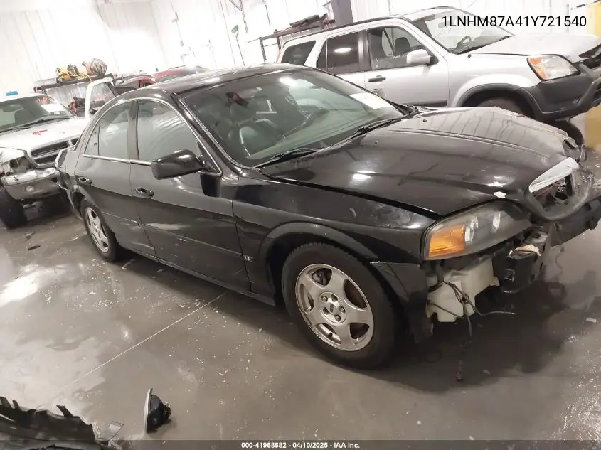 2001 Lincoln Ls V8 Auto VIN: 1LNHM87A41Y721540 Lot: 41968682