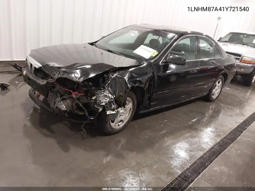 2001 Lincoln Ls V8 Auto VIN: 1LNHM87A41Y721540 Lot: 41968682