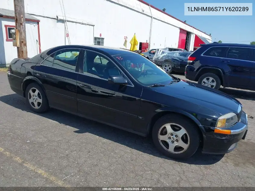 2001 Lincoln Ls V6 Auto/V6 Manual VIN: 1LNHM86S71Y620289 Lot: 42105386