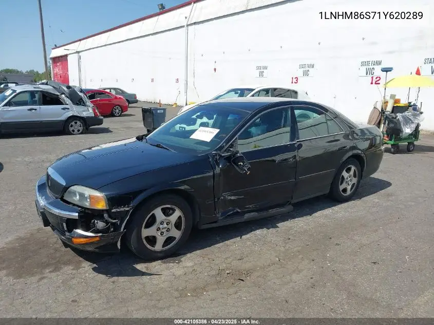 2001 Lincoln Ls V6 Auto/V6 Manual VIN: 1LNHM86S71Y620289 Lot: 42105386