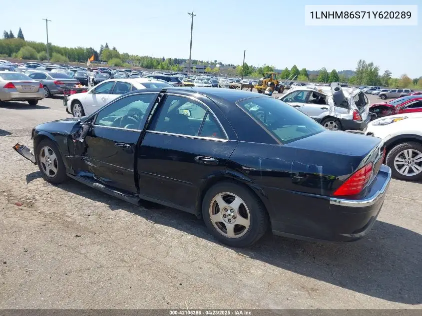 2001 Lincoln Ls V6 Auto/V6 Manual VIN: 1LNHM86S71Y620289 Lot: 42105386
