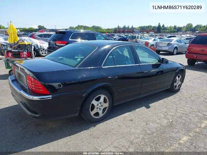 2001 Lincoln Ls V6 Auto/V6 Manual VIN: 1LNHM86S71Y620289 Lot: 42105386