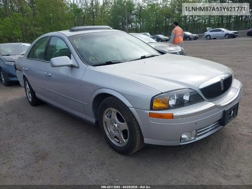 2001 Lincoln Ls V8 Auto VIN: 1LNHM87A51Y621771 Lot: 42113262