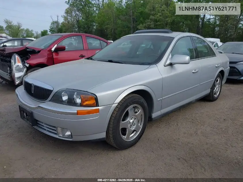 2001 Lincoln Ls V8 Auto VIN: 1LNHM87A51Y621771 Lot: 42113262