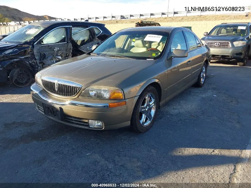 2002 Lincoln Ls V6 Auto/V6 Manual VIN: 1LNHM86S12Y608223 Lot: 40968533