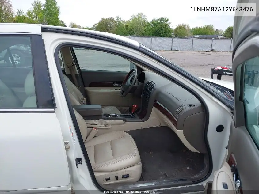 2002 Lincoln Ls V8 Auto VIN: 1LNHM87A12Y643476 Lot: 42131765