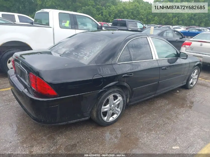 2002 Lincoln Ls VIN: 1LNHM87A72Y682685 Lot: 42385702