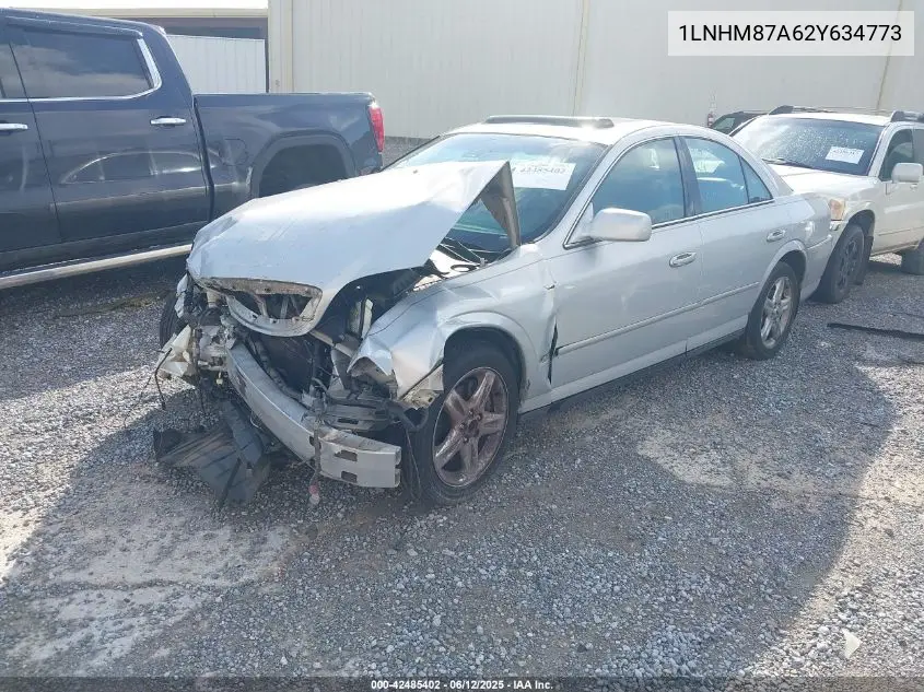 2002 Lincoln Ls V8 Auto VIN: 1LNHM87A62Y634773 Lot: 42485402