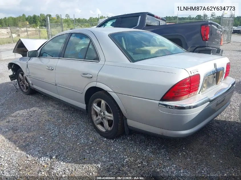 2002 Lincoln Ls V8 Auto VIN: 1LNHM87A62Y634773 Lot: 42485402