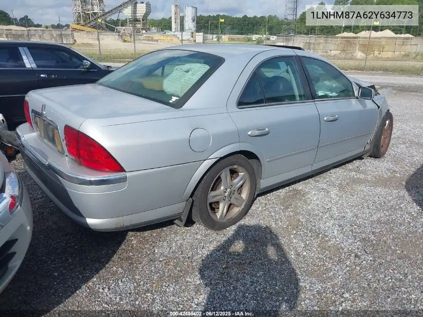2002 Lincoln Ls V8 Auto VIN: 1LNHM87A62Y634773 Lot: 42485402