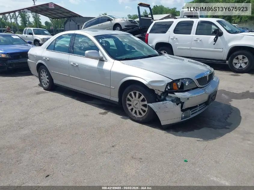 2003 Lincoln Ls V6 VIN: 1LNHM86S13Y675923 Lot: 42169485