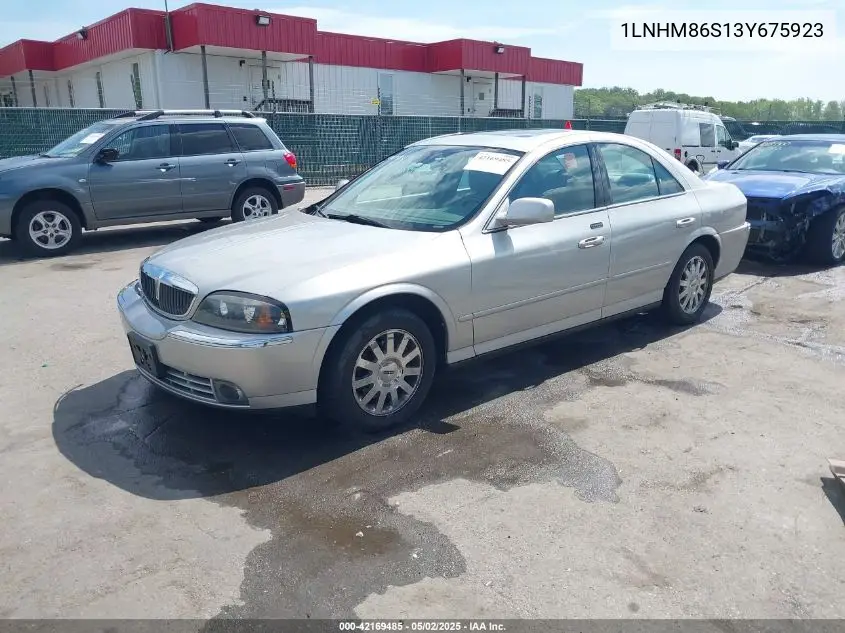 2003 Lincoln Ls V6 VIN: 1LNHM86S13Y675923 Lot: 42169485