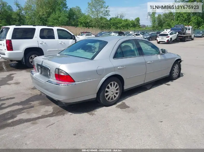 2003 Lincoln Ls V6 VIN: 1LNHM86S13Y675923 Lot: 42169485