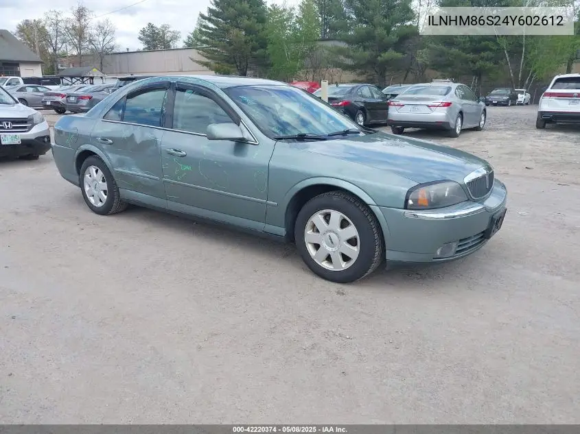 2003 Lincoln Ls VIN: ILNHM86S24Y602612 Lot: 42220374