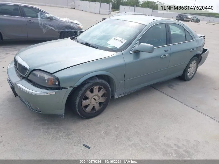 2004 Lincoln Ls V6 VIN: 1LNHM86S14Y620440 Lot: 40570396