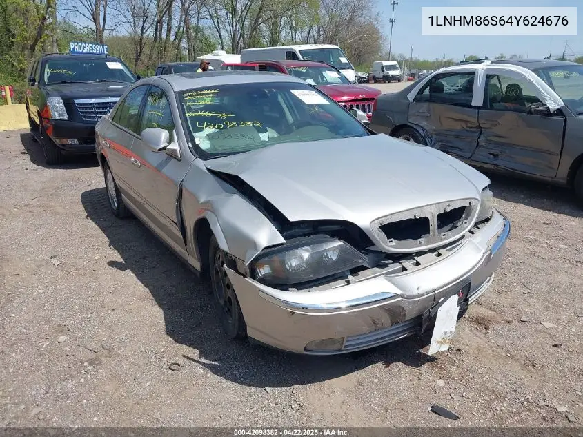 2004 Lincoln Ls V6 VIN: 1LNHM86S64Y624676 Lot: 42098382