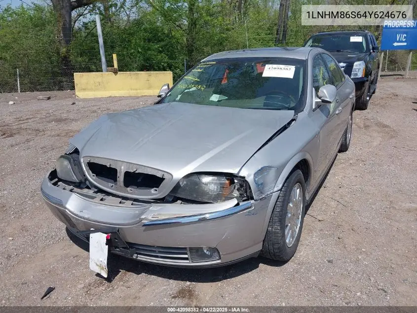 2004 Lincoln Ls V6 VIN: 1LNHM86S64Y624676 Lot: 42098382