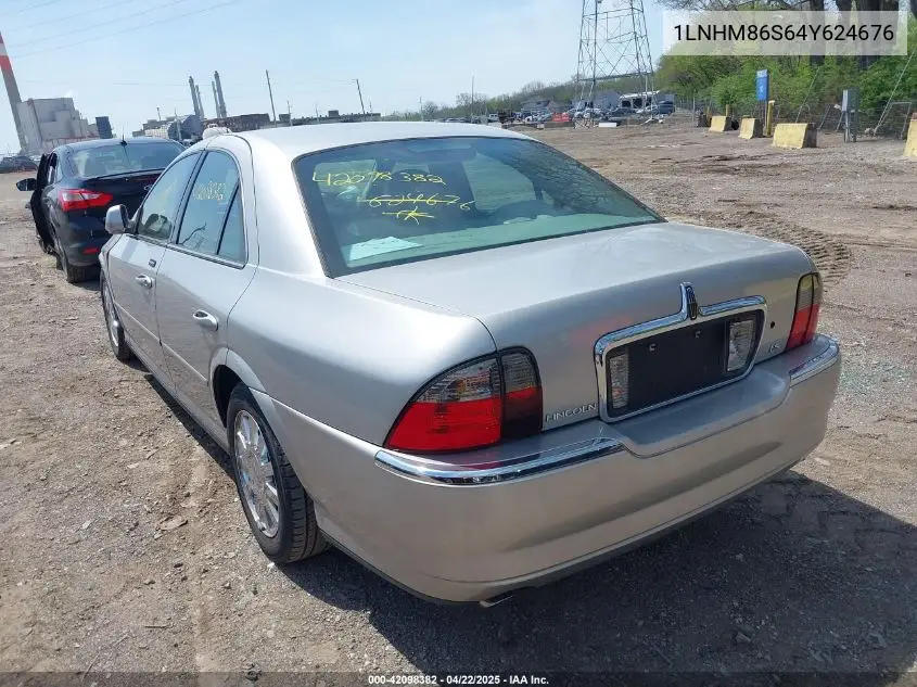 2004 Lincoln Ls V6 VIN: 1LNHM86S64Y624676 Lot: 42098382