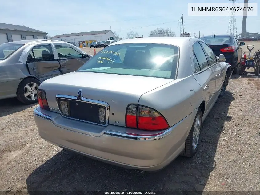 2004 Lincoln Ls V6 VIN: 1LNHM86S64Y624676 Lot: 42098382