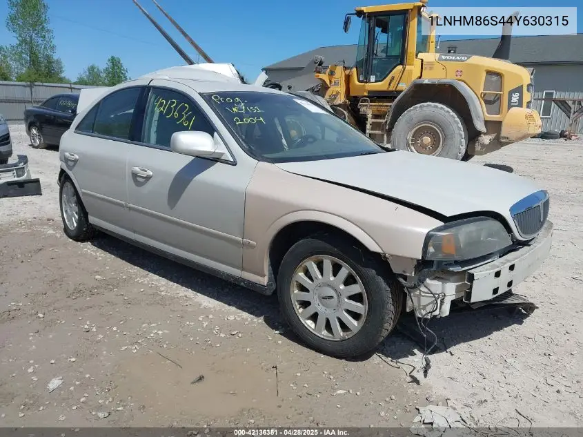2004 Lincoln Ls V6 VIN: 1LNHM86S44Y630315 Lot: 42136361