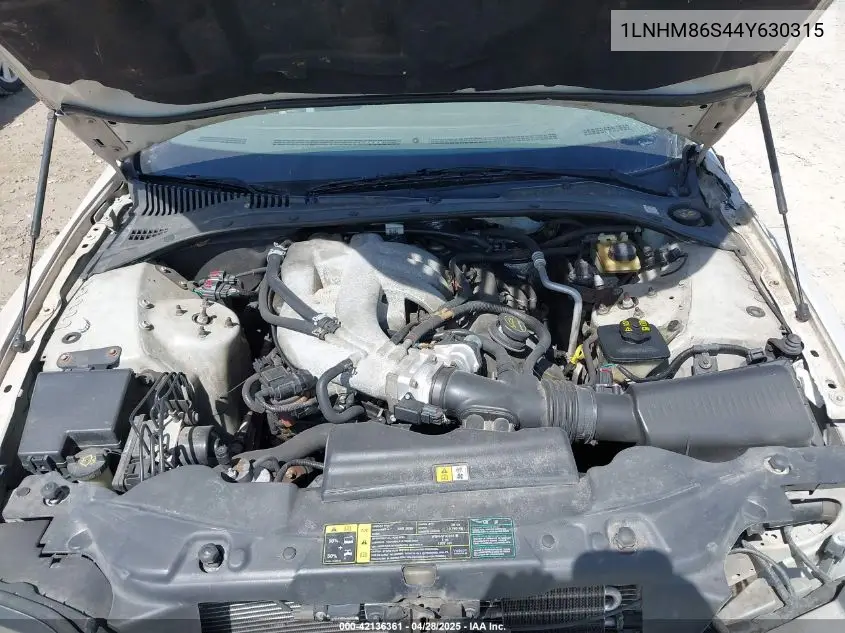 2004 Lincoln Ls V6 VIN: 1LNHM86S44Y630315 Lot: 42136361