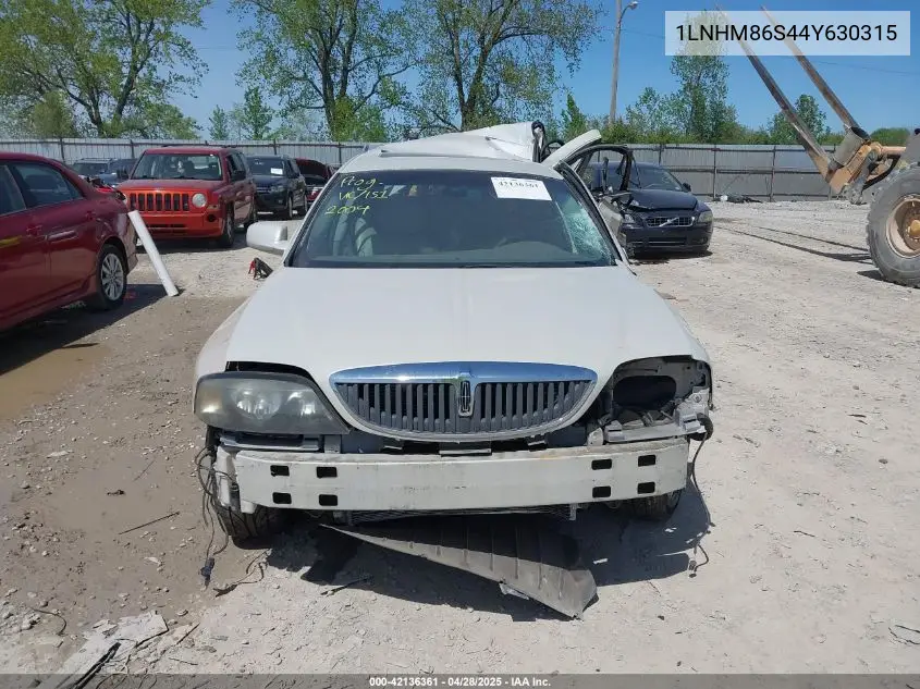 2004 Lincoln Ls V6 VIN: 1LNHM86S44Y630315 Lot: 42136361