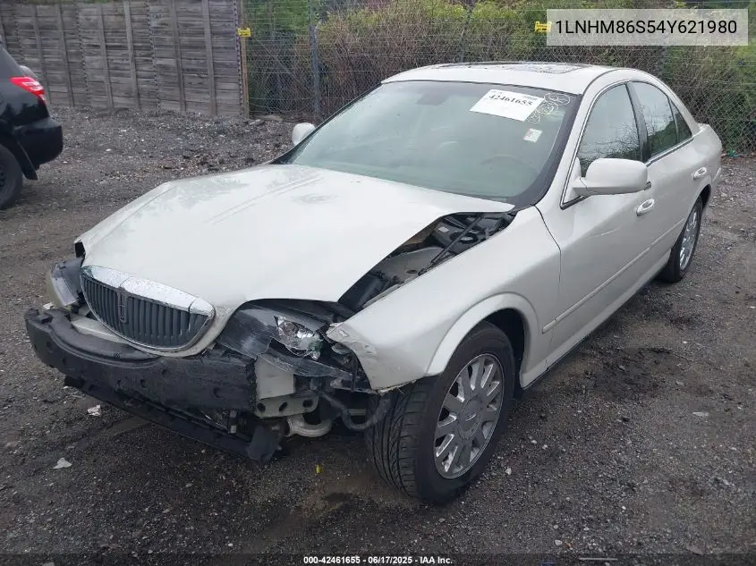 2004 Lincoln Ls V6 VIN: 1LNHM86S54Y621980 Lot: 42461655