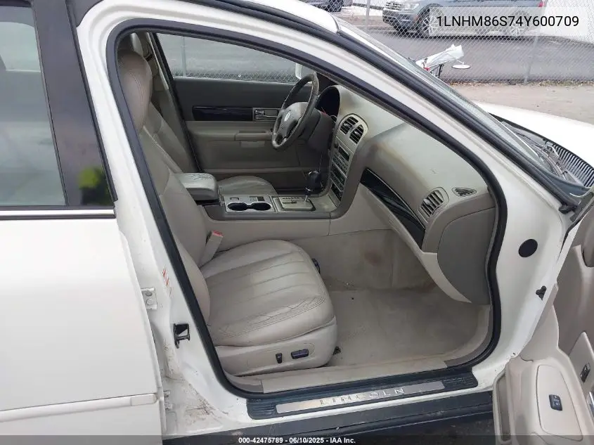 2004 Lincoln Ls V6 VIN: 1LNHM86S74Y600709 Lot: 42475789