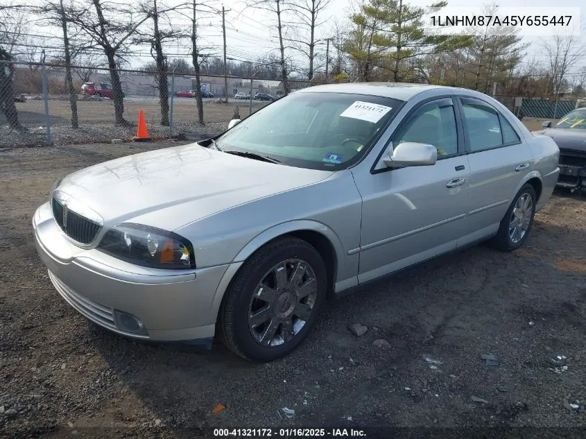 2005 Lincoln Ls V8 VIN: 1LNHM87A45Y655447 Lot: 41321172