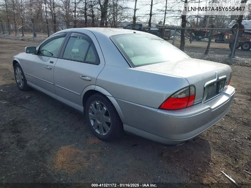 2005 Lincoln Ls V8 VIN: 1LNHM87A45Y655447 Lot: 41321172