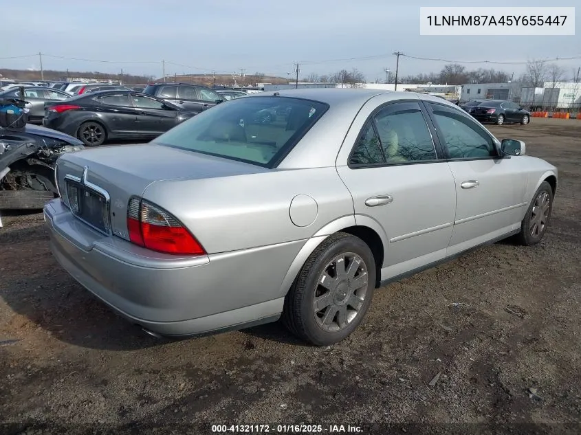 2005 Lincoln Ls V8 VIN: 1LNHM87A45Y655447 Lot: 41321172