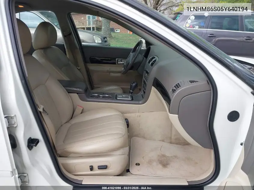 2005 Lincoln Ls V6 VIN: 1LNHM86S05Y640194 Lot: 41821098