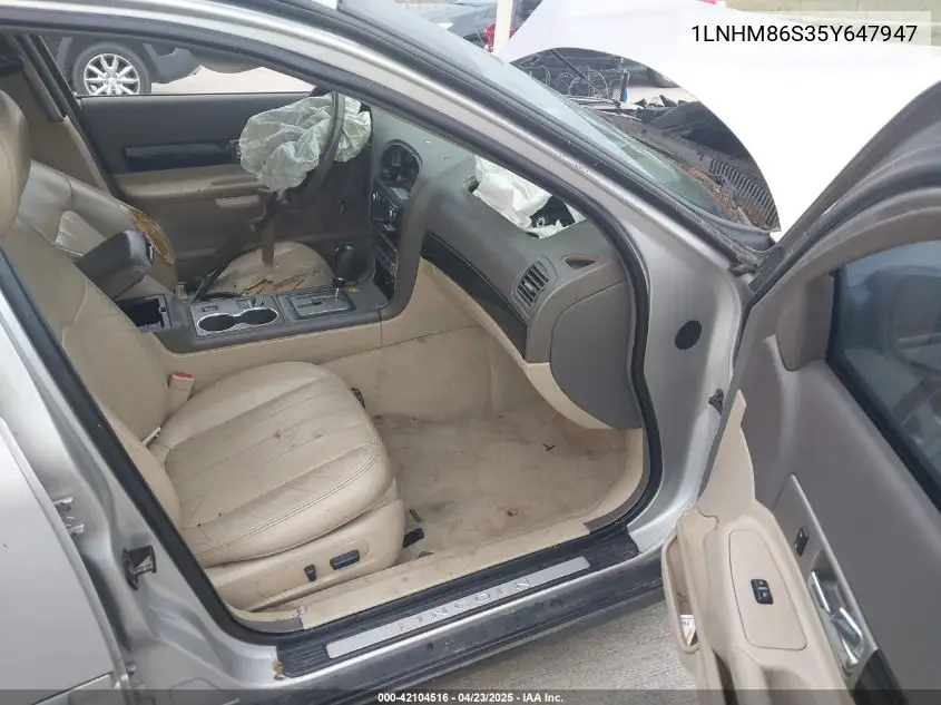 2005 Lincoln Ls V6 VIN: 1LNHM86S35Y647947 Lot: 42104516