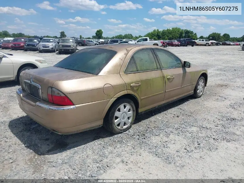 2005 Lincoln Ls V6 VIN: 1LNHM86S05Y607275 Lot: 42200932