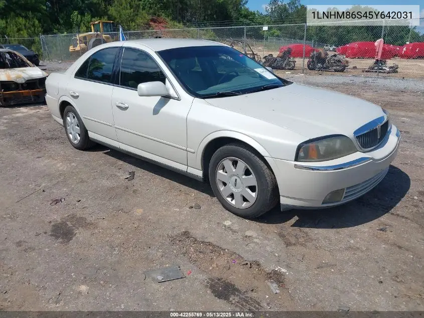 2005 Lincoln Ls V6 VIN: 1LNHM86S45Y642031 Lot: 42255769