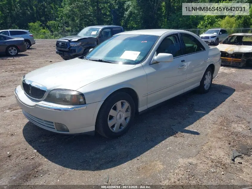 2005 Lincoln Ls V6 VIN: 1LNHM86S45Y642031 Lot: 42255769